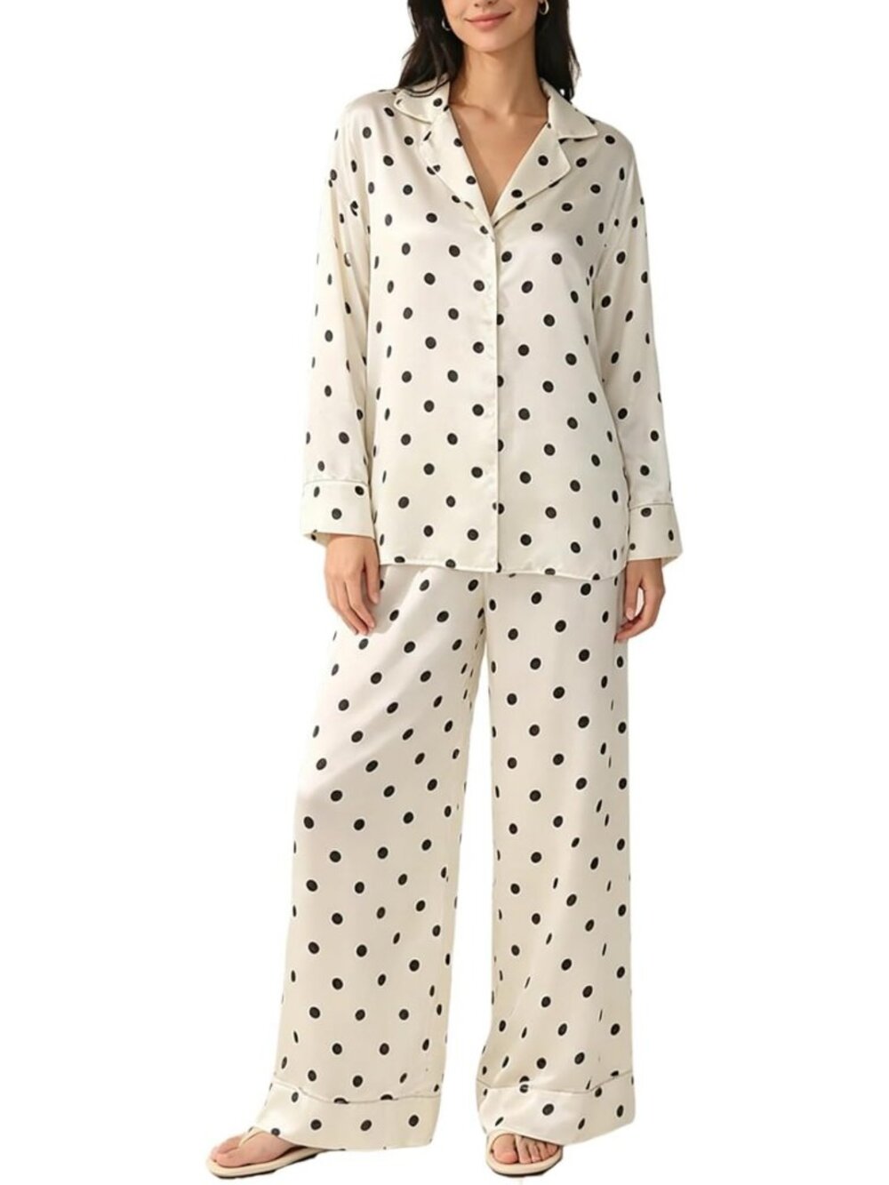 Luxurious Satin Pajama Set for Women | Long Sleeve Silk PJs & Loungewear